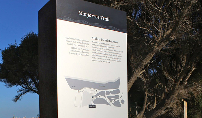 Manjarree Trail Sign - Arthur Head Reserve