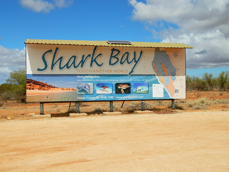 Shark Bay town sign