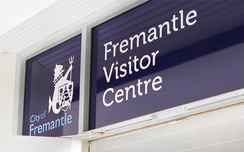 Outside signage - City of Fremantle Visitors Centre