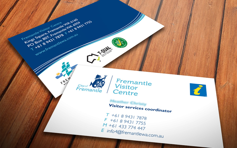 City of Fremantle Visitors Centre business cards