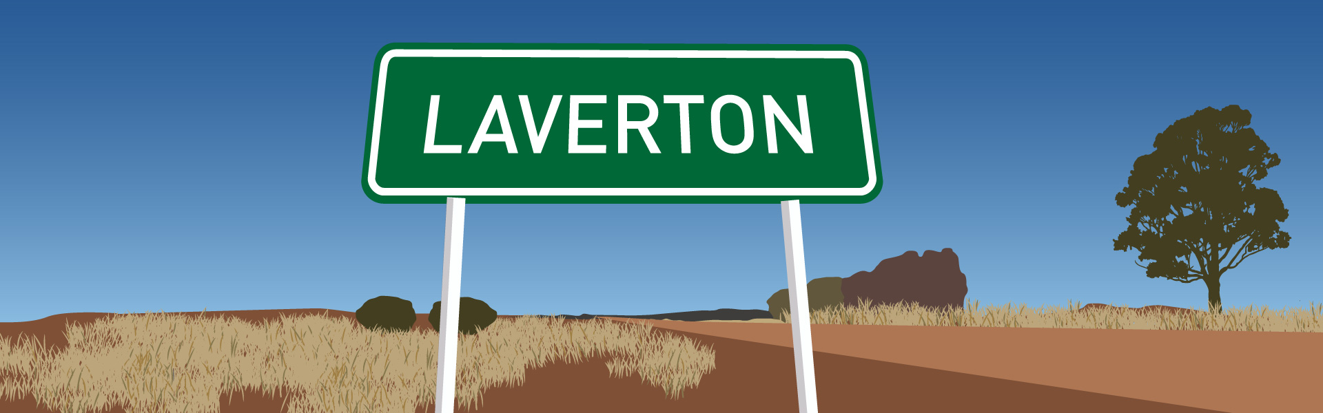 Laverton Town Sign