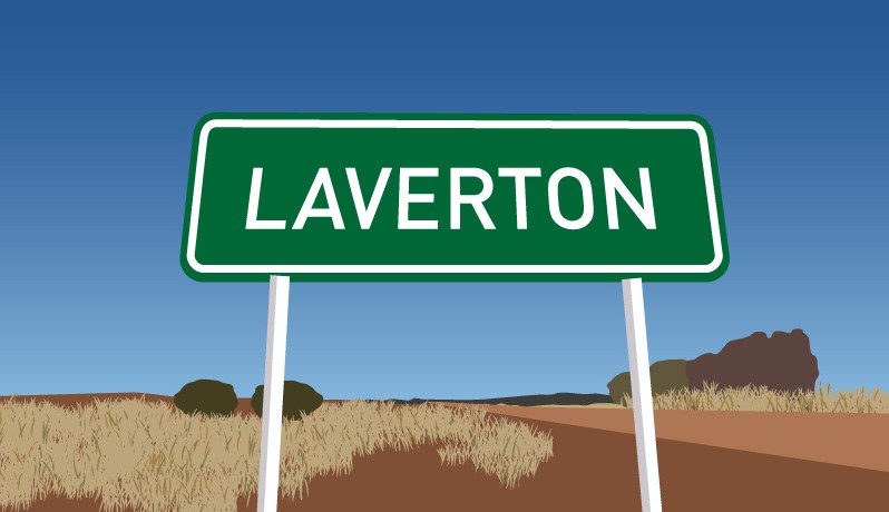 Laverton Town Sign