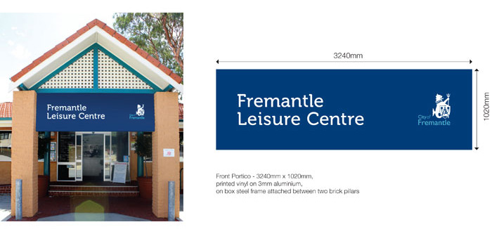 City of Fremantle basic panel signs