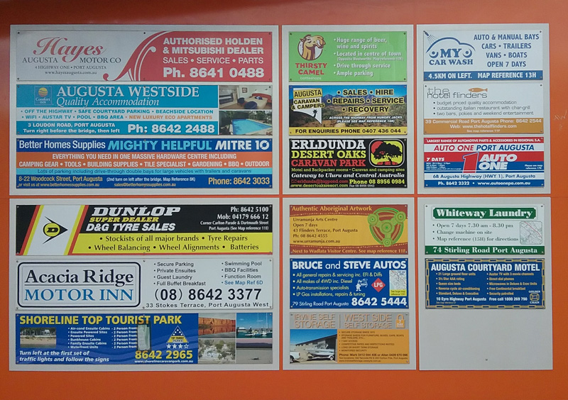 Visitor Information Bay advertisements